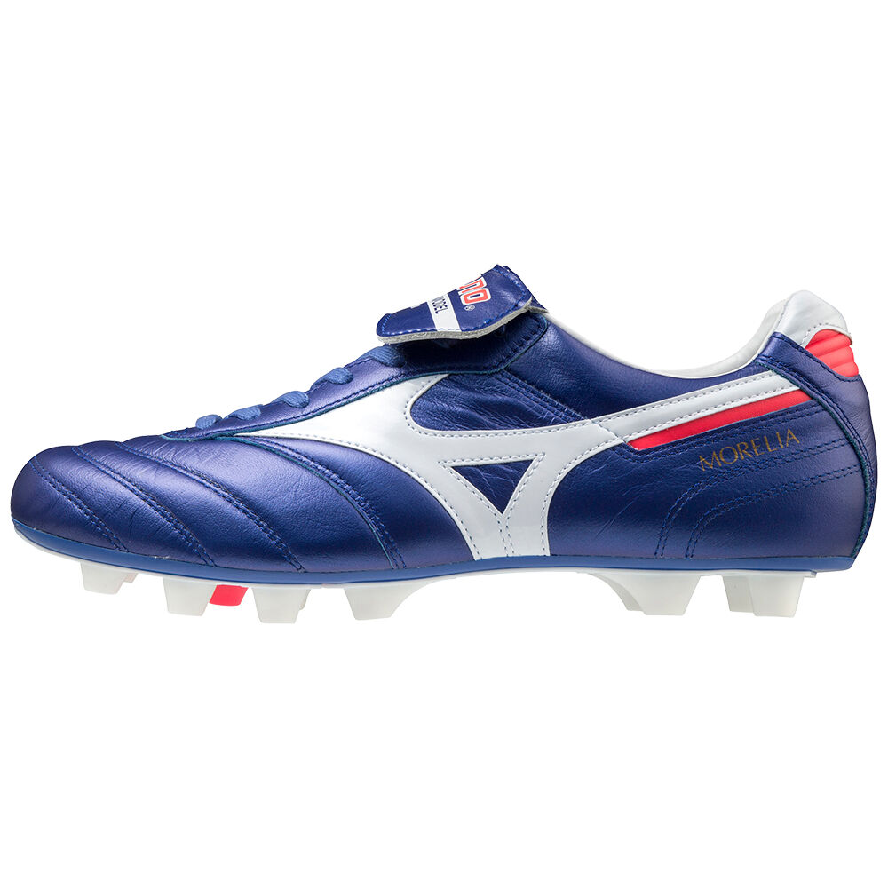 Mens Mizuno Morelia II Japan Soccer Cleats Blue/White Philippines (ZASNPK682)